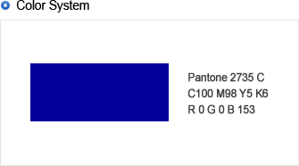 Color System - Pantone 2735 C, C100 M98 Y5 K6,
		 R 0 G 0 B 153